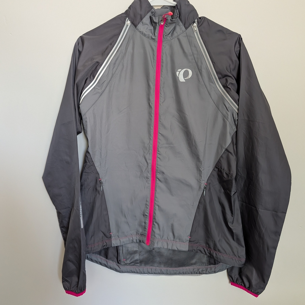 Pearl Izumi Women's Medium Charcoal and Fuchsia Ski Jacket
